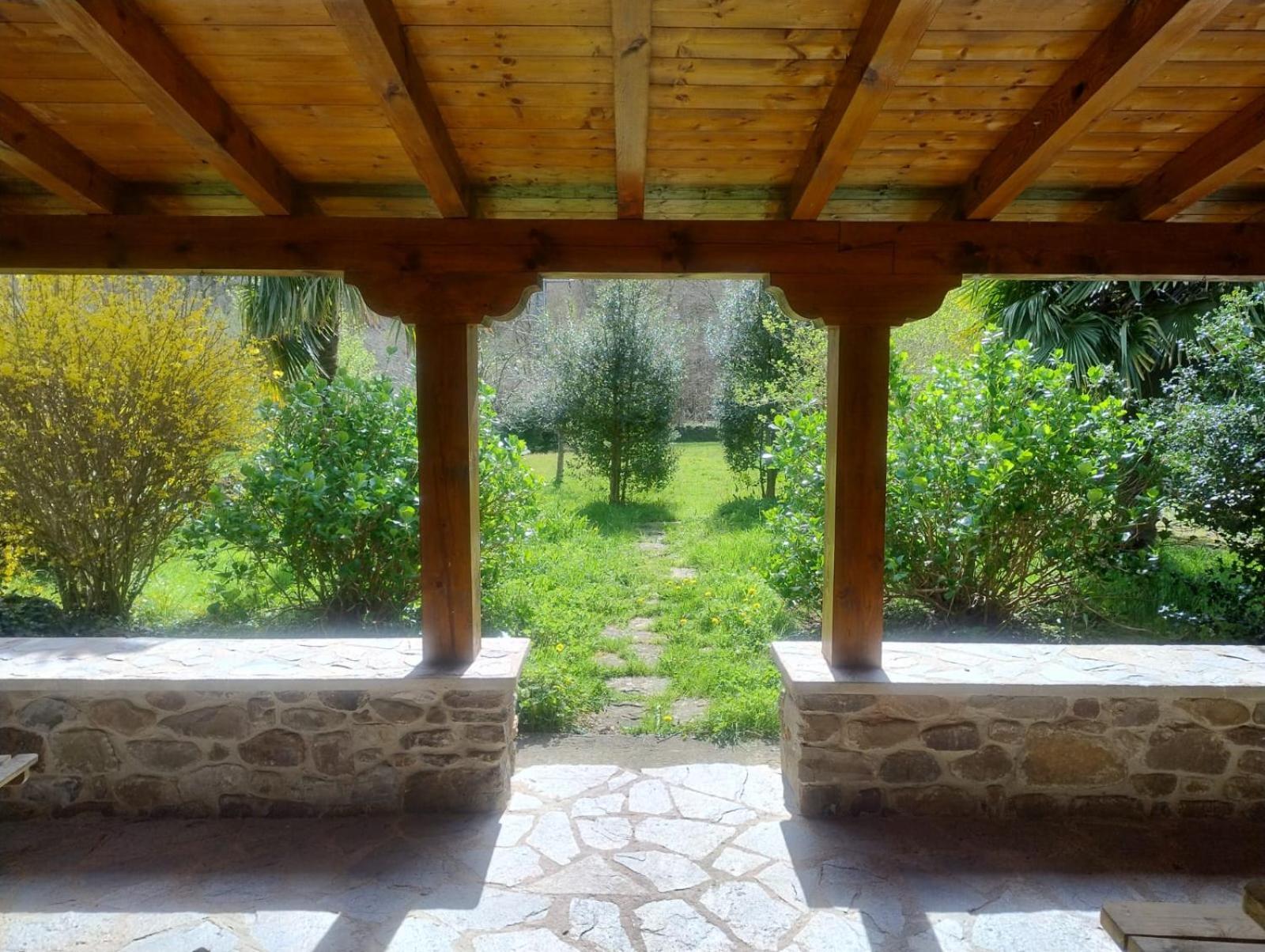 Amplia Y Comoda Casa De Piedra Con Porche Y Jardin San Roque de Riomiera Екстер'єр фото